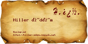 Hiller Ádám névjegykártya